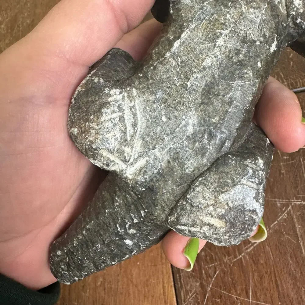 Vintage African Soapstone Carved Alligator‎ Crocodile 6 Inch Long Figurine
